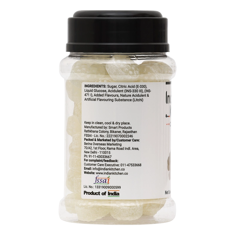 Indian Kitchen Litchi Candy 225g - Indian Kitchen